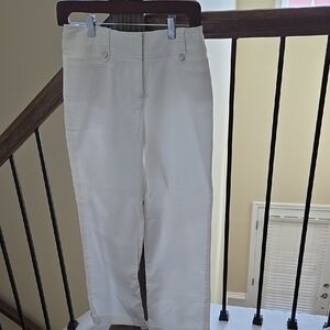 Lacoste Women's White Straight Leg Pants